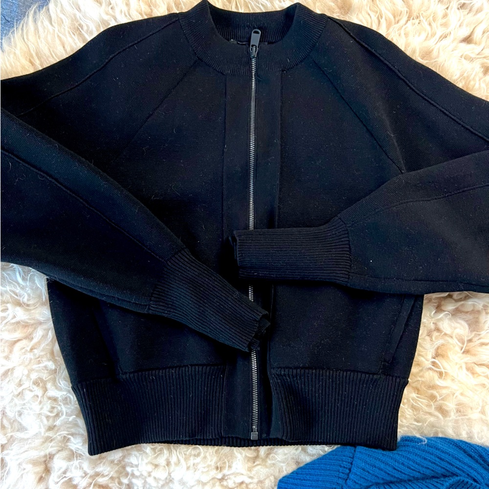 Athleta Sequoia Sweater Knit Bomber Jacket retail $239 size S